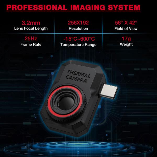 Habotest HT820 portable high-precision rapid-response plug-and-play thermal image camera with a resolution of 256*192, which is superior to that of