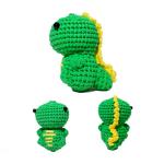 Hand Knitting Fun Cute Dinosaur Milk Cotton Crochet Kit For Beginners