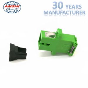 Ftth SM SC APC Simplex Adapter With Shuttle Laser Marking