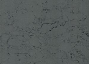 China Anti Penetration Quartz Stone Tiles , Black Quartz Tiles Slate For Kitchen factory
