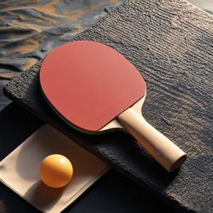 China Pure Wood Table Tennis Racket With Double Reverse Rubber factory