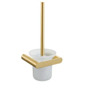 China SS304 Gold Toilet Brush Holders Feature Hotel Bathroom Proudcts factory