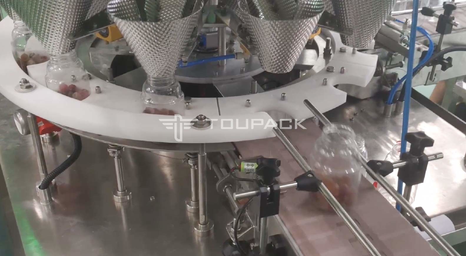 Automatic Bottle Can Jar Filling Packing Machine Gummy Candy Snacks Food Weight And Packaging Machine