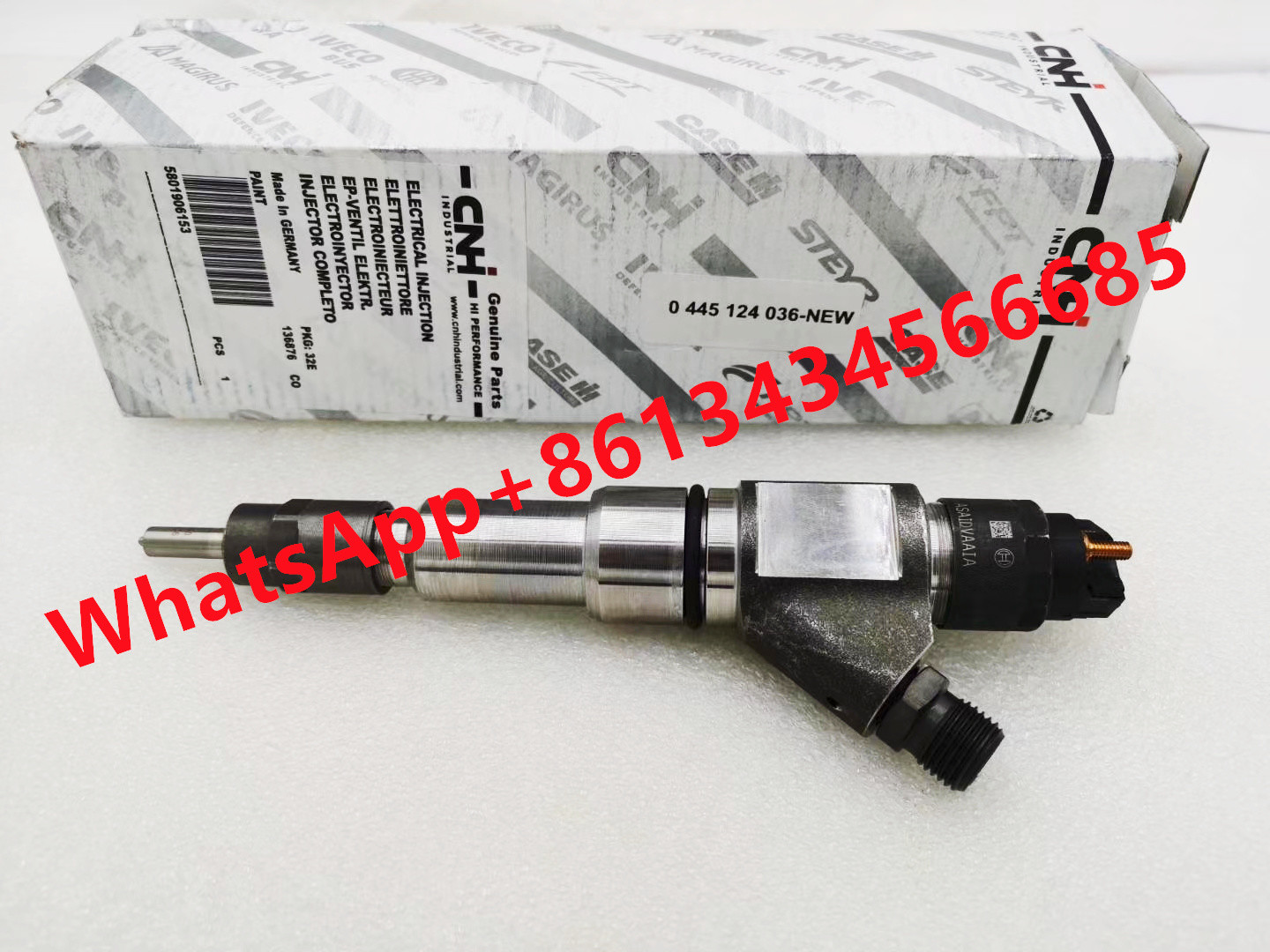 Genuine and new diesel common rail fuel injector 0445124036 0986435674 5801906153 500060566 For Stralis NEW HOLLAN