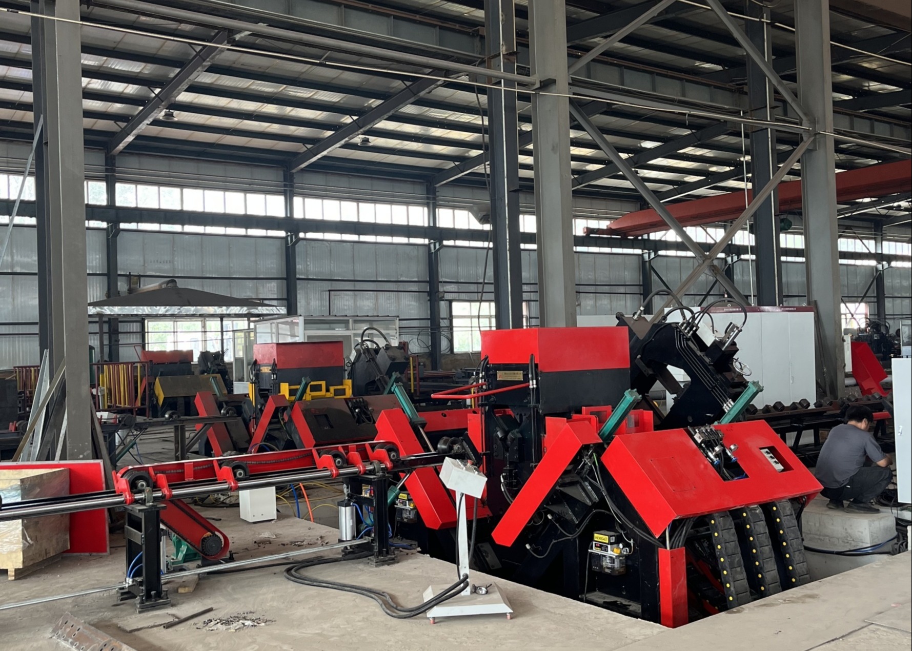 Model ADM2532 CNC Angle Drilling And Marking Line 50~220mm(Stepless)Range Of Accurate Distance