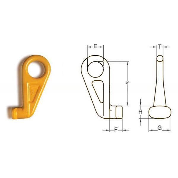 High Strength Forged Steel 12.5T Container Side Lifting Lug with Painting Finish Shipping Container