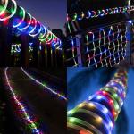 100 200 300 LEDs Solar Fairy Lights Party Wedding Decor LED Rope Tube Lights