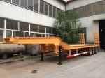 80000kg Semi Trailer Transport Yellow Semi Lowbed Trailer