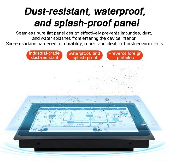 15.6 Inch Embedded Industrial Android Touchscreen Monitor 1920*1080 Capacitive Multi Touch LCD Waterproof Business Series with USB Input