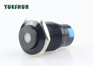 China PBT Base LED Non Magnetic 16mm Emergency Stop Button Flat Round Head factory