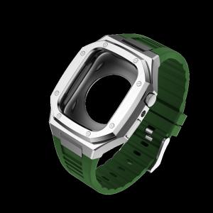 China Protective Apple Watch Steel Case With Silicone Strap For IWatch Series 7 And SE 6 factory