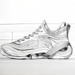 Four Seasons Mesh Custom Fit Basketball Shoes Anti Slippery Hard Wearing