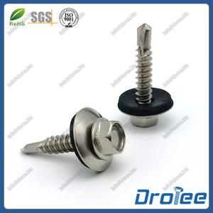 China Stainless Steel Hex Washer Head Self Drilling Screws with EPDM washer factory