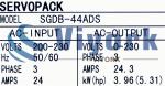 Yaskawa SGDB-44ADS ServoDrives 200-230v-Ac 0-230v-Ac 3ph 5.31hp New