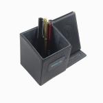 Nonslip LED Leather Wireless Phone Charger Pen Holder Washable For Desk