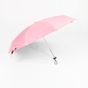 Women Pink Small Lightweight Umbrella , Foldable Uv Ultra Compact Umbrella