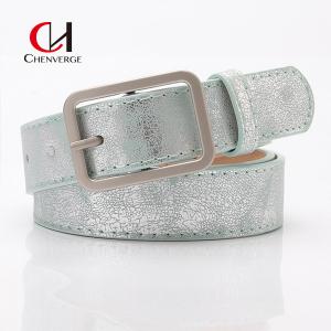 China Shiny PU Alloy Buckle Ladies Leather Belt Jeans Clothing Accessories on sale