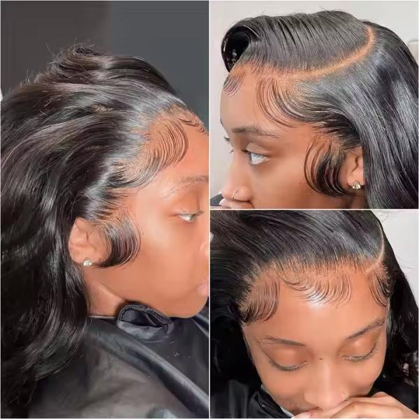 Ready to Ship Brazilian Virgin Hair Body Wave 180% Preplucked 13x6 HD ransparent