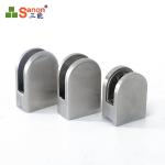 D Shaped 4mm SS304 Mirror Fixed Glass Accessories Round Clamp Fix Shower Glass