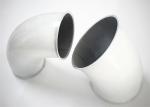 Paint Dust Extraction Pipe Stamping Welding Elbow White With Cricle Shape Head