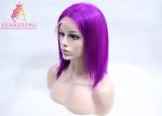 Popular Cuticle Aligned Purple Human Hair Lace Front Wig 12-26 Inch