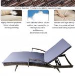 PE Poly Rattan Garden Outdoor Indoor Rattan Lounge Chair Beach Sun Holiday Patio