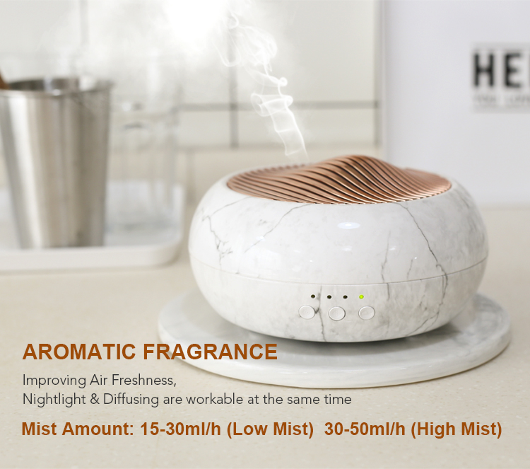 HOMEFISH USB Powered Ultrasonic Aroma Humidifier Tabletop 250ml