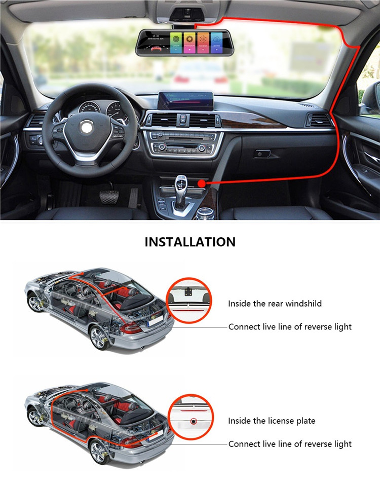 Portable Stream Media Wireless Carplay Android IPS Touch Screen 10 Inch