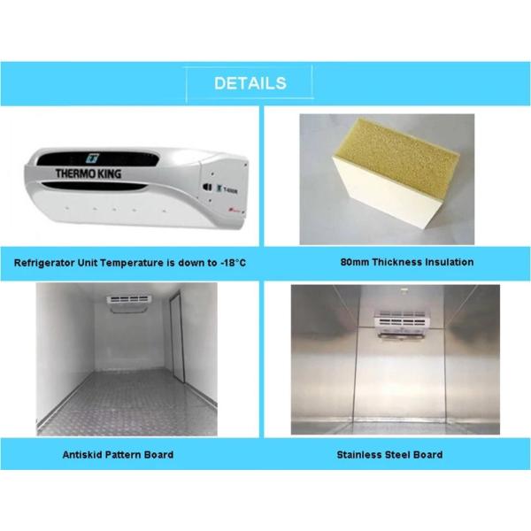 HOWO Double Cabin Refrigerator Refrigerated Van Box Transport Food Cooling Cargo Truck With Tailgate