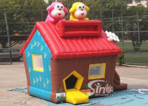 China Colorful Small Cute Puppy Bounce House With Anti Ruptured PVC Custom Made factory