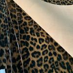 ODM Shoes Decoration Accessories , Microfiber Tiger Woven Leather Fabric