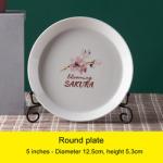 Japanese Cherry Blossom White Round Rectangle Square Baking Dessert Bowl