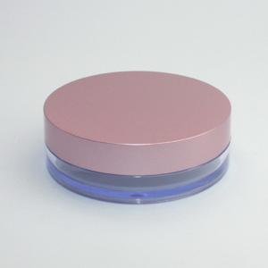 China Pink Round Loose Powder Cosmetic Cream Jar With Filter High Sealing Performance factory