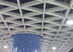 durable Green Gallery Triangular Metal Grid Ceiling / decorative metal building