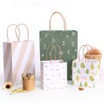 Recycled Twist Handle Full Color 150GSM Printed Kraft Paper Bags