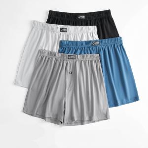 China Lyocell Fabric Mens Gym Boxers Custom Breathable Woven Boxer Shorts on sale