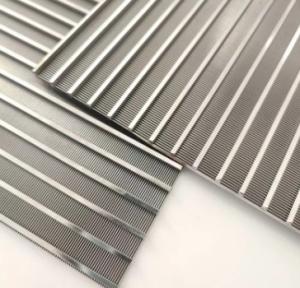 China 304 Stainless Steel Wedge Screen Filter Slot Size 150 300 750 Microns Panels factory