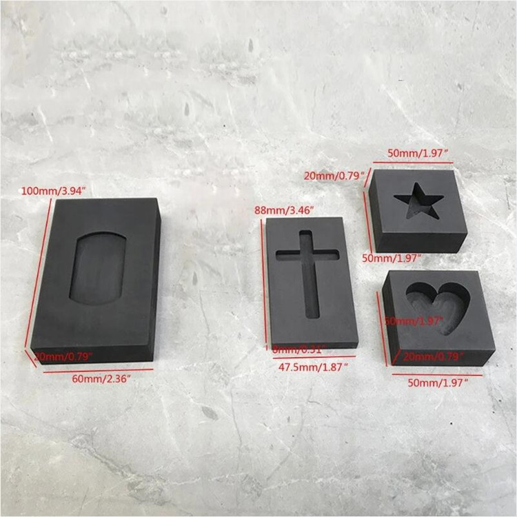 High Pure Graphite Mold for Casting and Refining Gold Silver Nonferrous Metal Jewelry