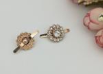 Round Zinc Alloy Buckle Fashion Style With Rhinestone Suitable For Women Shoes