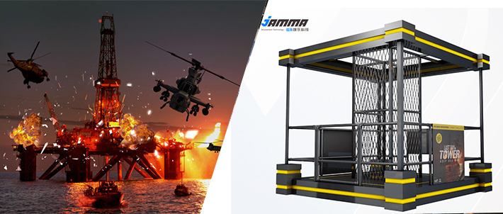 Black Yellow Virtual Shooting Simulator Theme Park Equipment With 2 Handles