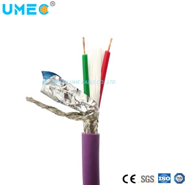 Industrial LV Voltage Profibus-Dp Communicate Cable 2 Pins Purple 100m/Roll
