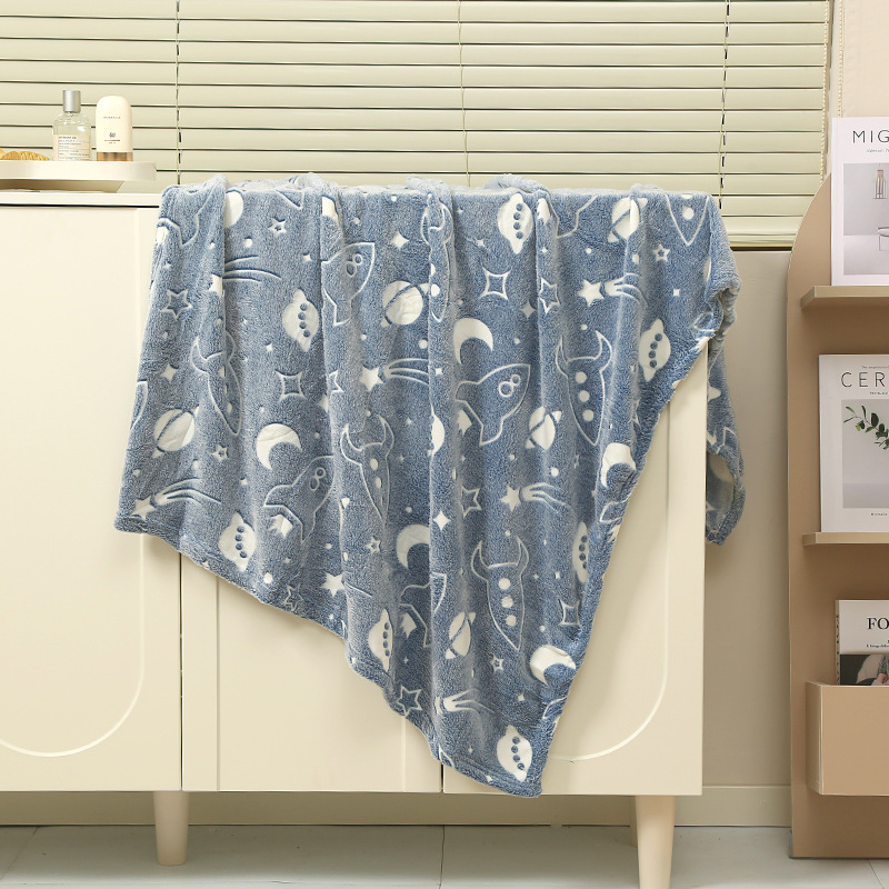 500g Festival Pattern Glow-in-the-Dark Blanket Cover for Office Nap Air Conditioning