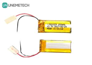 China Lithium Polymer Li-Ion Battery 3.7V 150mAh 501229 for Electronic Equipment Parts factory