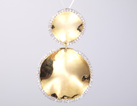 18k Gold Plating Geometric 925 Sterling Silver Unisex Pendant Cushion Pendant with Chain Elegant Collection
