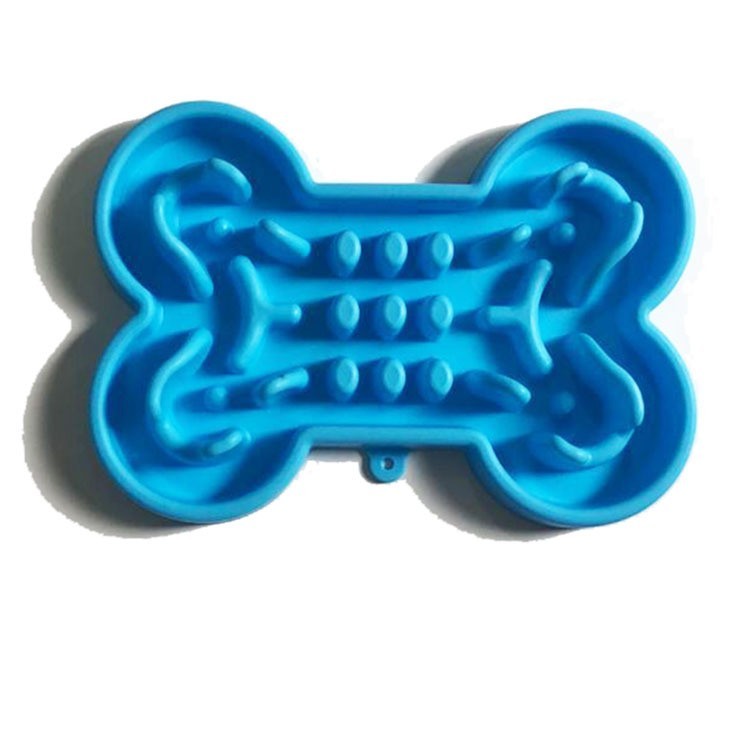 Bone-Shaped Silicone Pet Slow Food Bowl Jungle Bowl Dog Bowl Puppies Slow Food And Prevent Choking