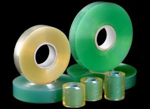 China Green Wire PVC Wrapping Film Self Adhesive OD 250mm ID 76mm factory