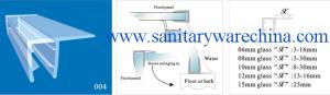 China Sealing Strips/waterproof strips/shower door seals/PVC Seal 004 factory