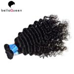 Smooth Deep Wave Malaysian Virgin Hair , Natural Black Human Hair Weave