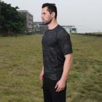 Men Camouflage Tactical Combat Shirt Short Sleeved Quick Dry Elastic For Outdoor