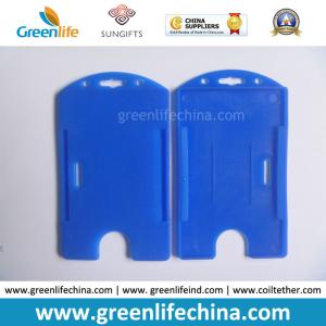 China Open Faced Holder Blue Hard Plastic ID Card Pack factory